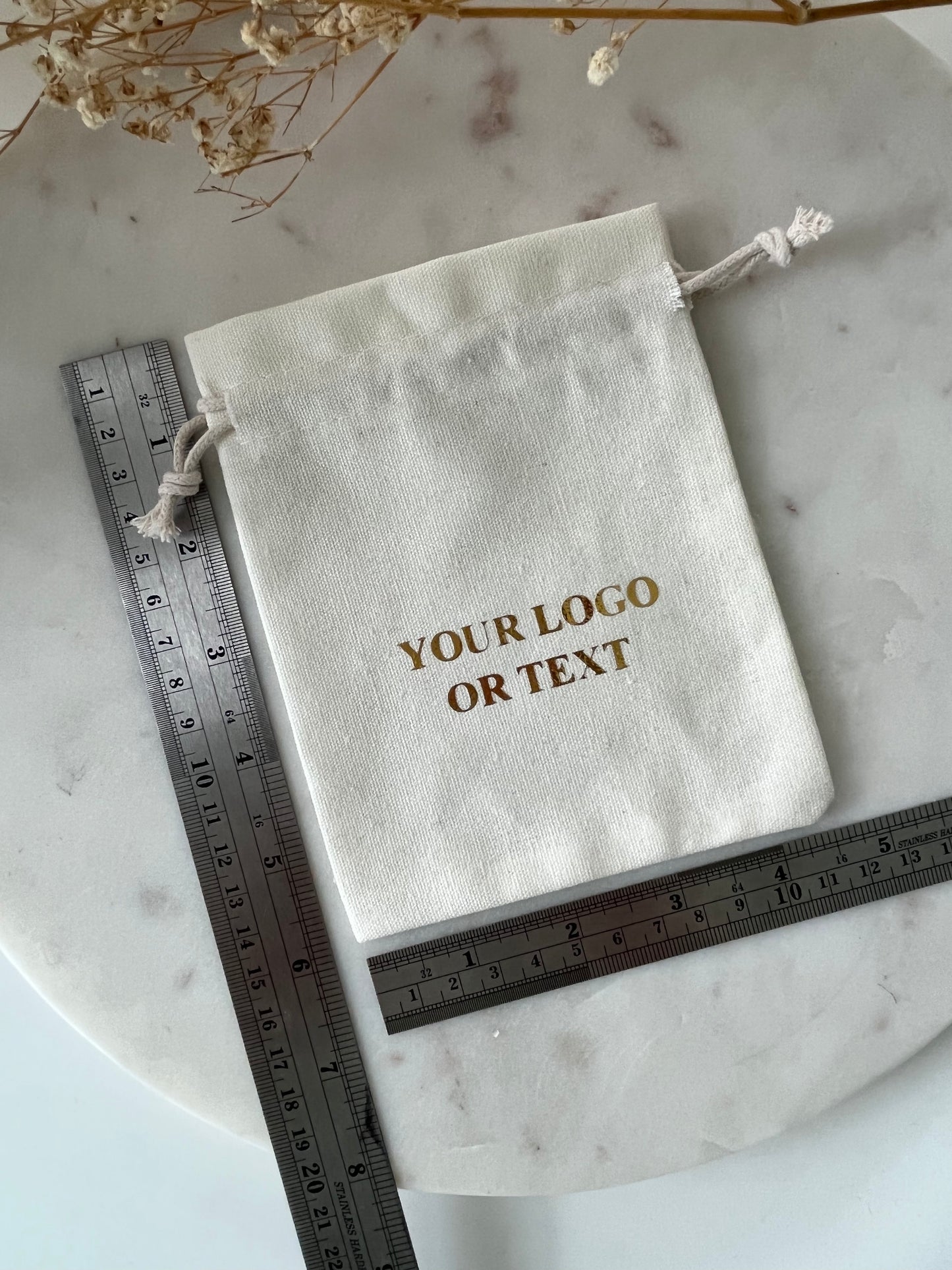 5x6 Custom Logo Burlap Drawstring Pouch: Wedding Favor Gift Bag