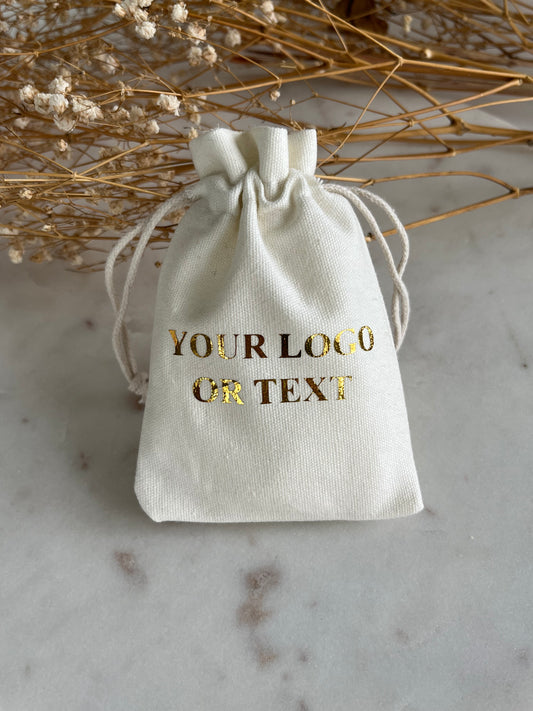 4x5 Custom Logo Burlap Drawstring Pouch: Wedding Favor Gift Bag