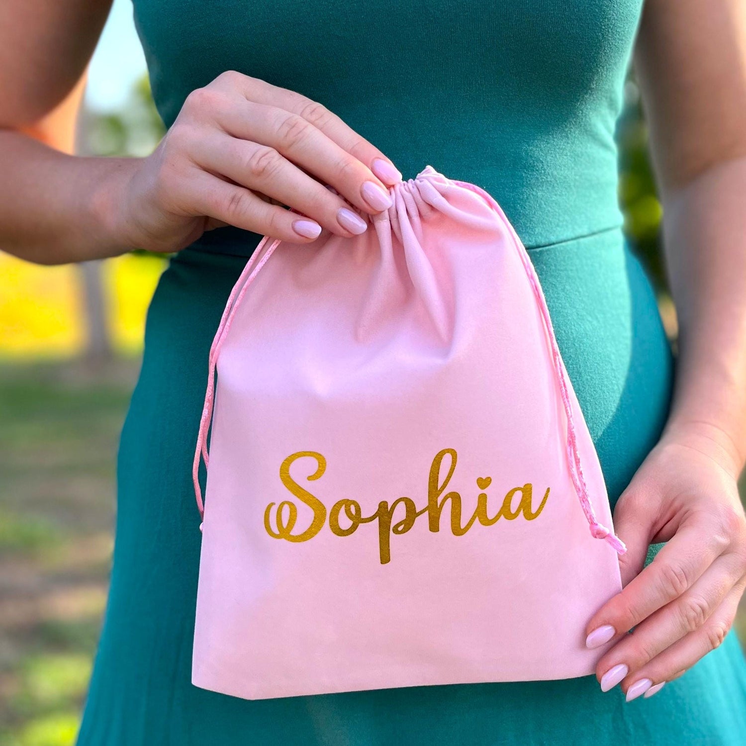 Velvet Drawstring Bag 8x10