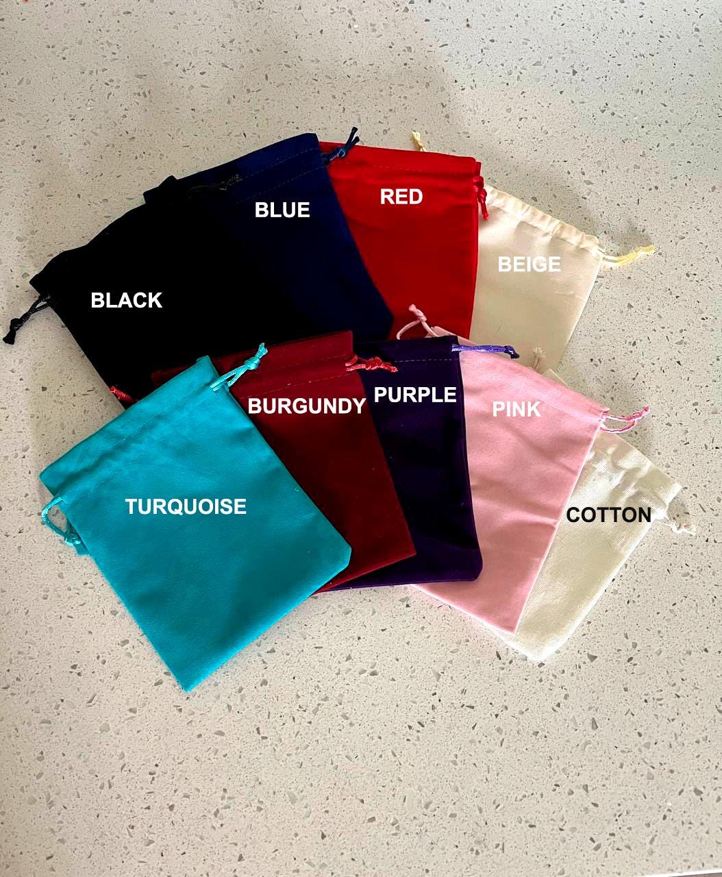 Personalized Velvet Pet Cremation Urn Bag: Dog, Cat Ashes Keepsake