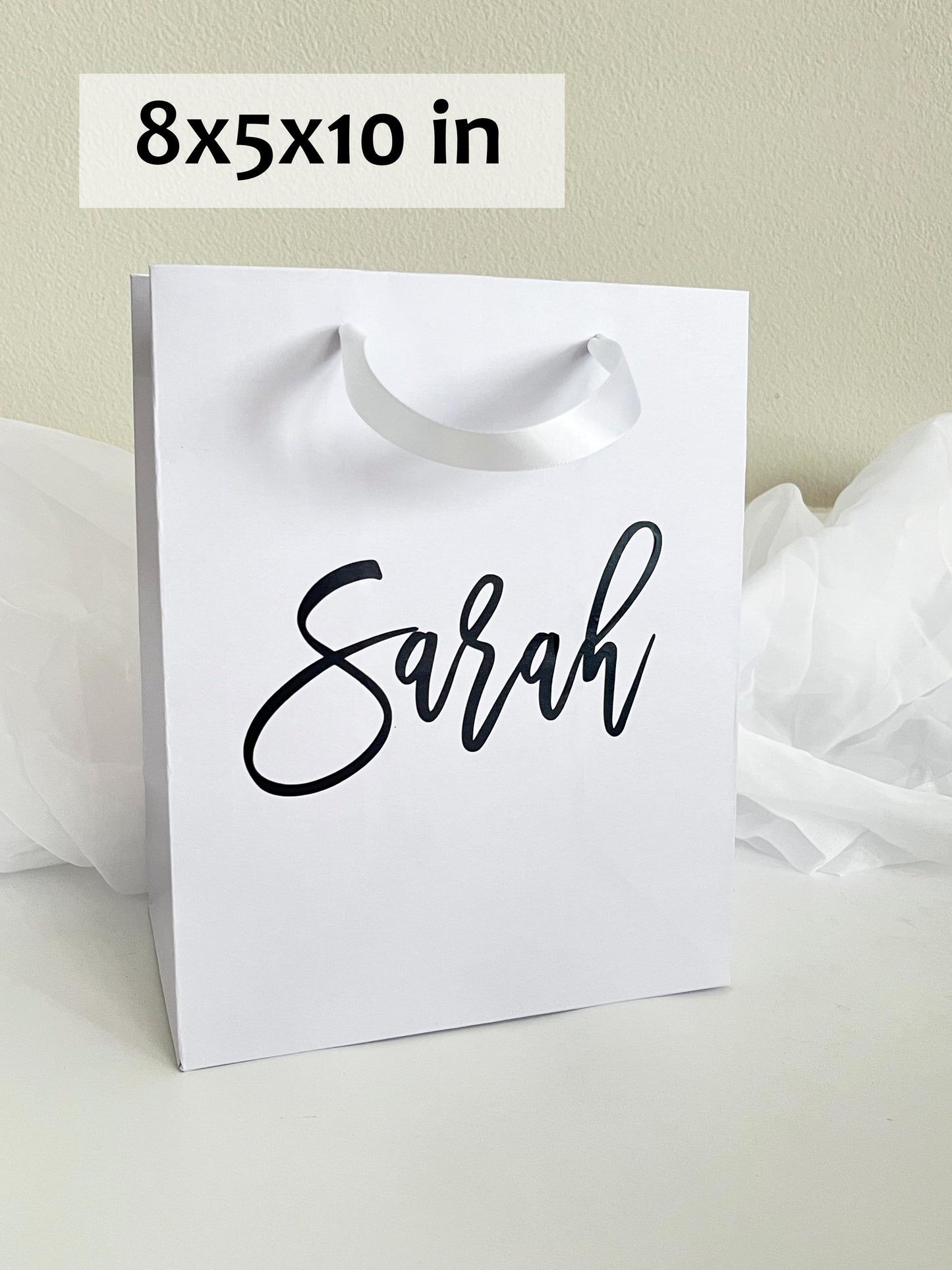 Custom Gift Paper Shopping Bags - Custome Gift Bags  -Wedding Gift Bag - Custom Bridal Party Gift bag -Wedding Bags 8x5x10