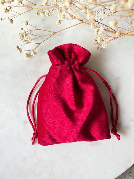 50 pcs Custom Velvet Drawstring Gift Pouches: Bridesmaid Jewelry Bags, 4x5 in