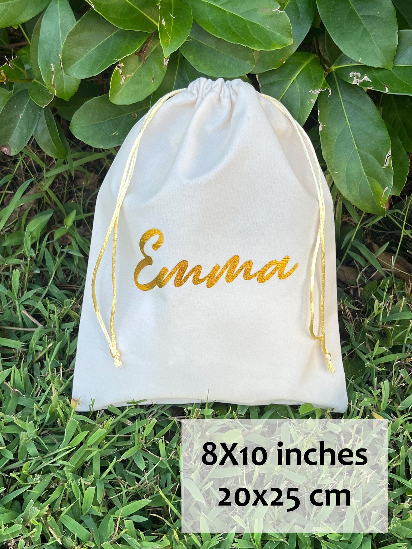Personalized Velvet Drawstring Bag: Custom Name Bridesmaid Favor, 8x10 inches