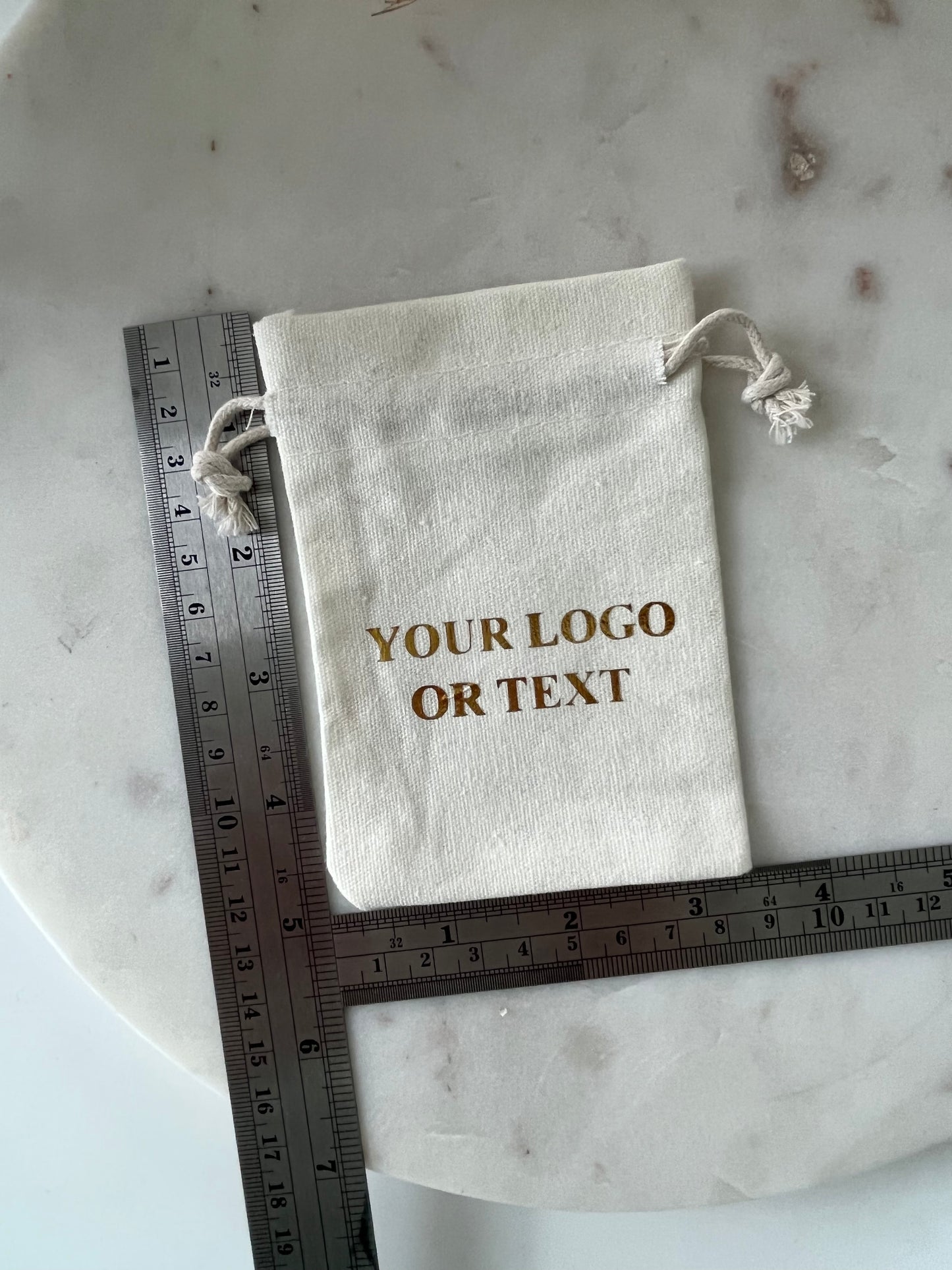 4x5 Custom Logo Burlap Drawstring Pouch: Wedding Favor Gift Bag
