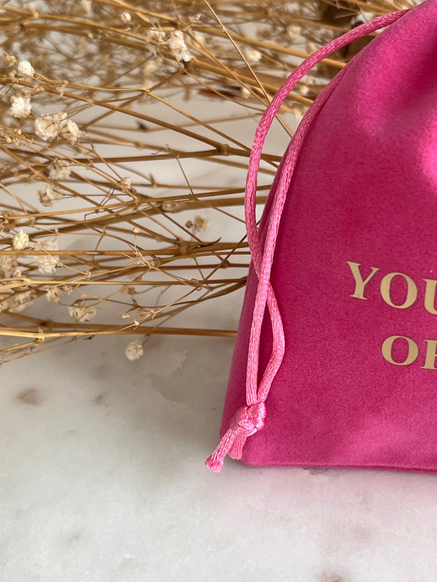 5x6 in 50 pcs Custom Logo Dark Pink Velvet Drawstring Pouch: Personalized Favor Bags