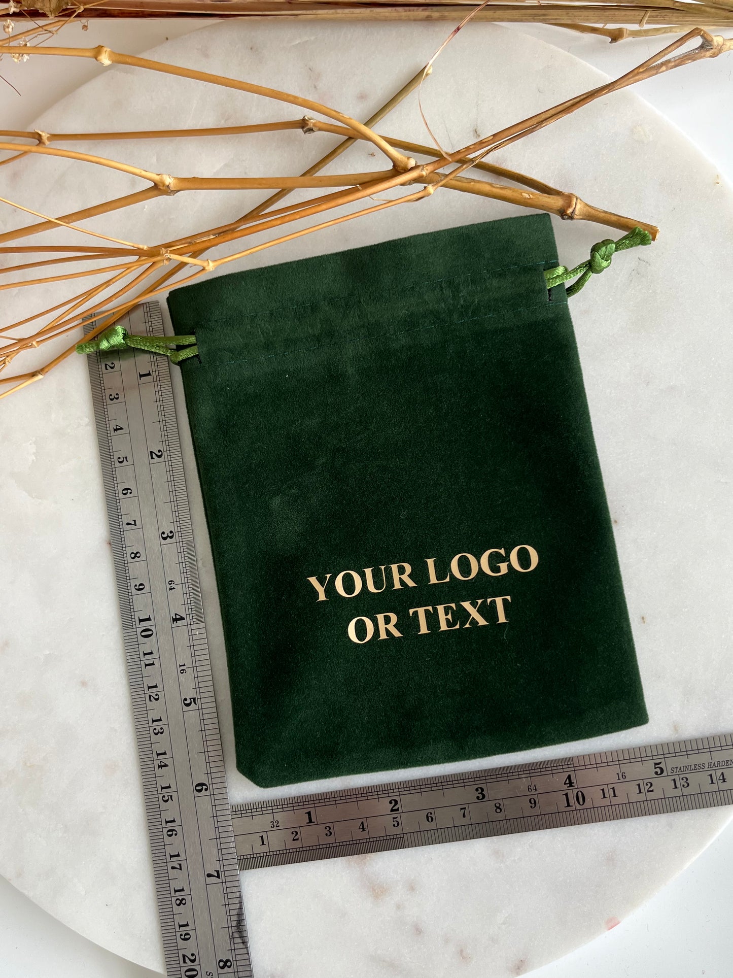 5x6 in 50 pcs Green Velvet Pouches, Velvet Pouches , Wedding Favor, Jewelry Gift Bags, Custom Text Mini Bags, Custom Logo Drawstring Bag