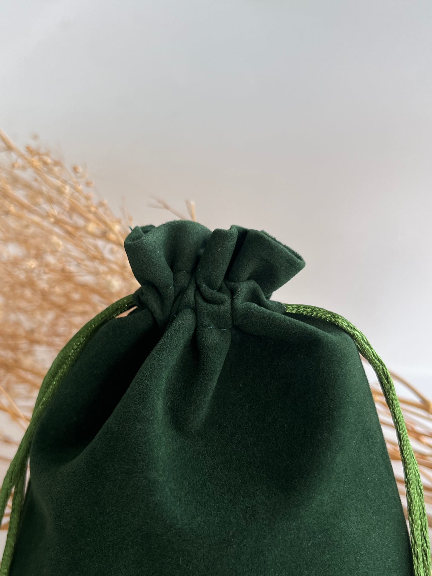 5x6 in 50 pcs Green Velvet Pouches, Velvet Pouches , Wedding Favor, Jewelry Gift Bags, Custom Text Mini Bags, Custom Logo Drawstring Bag