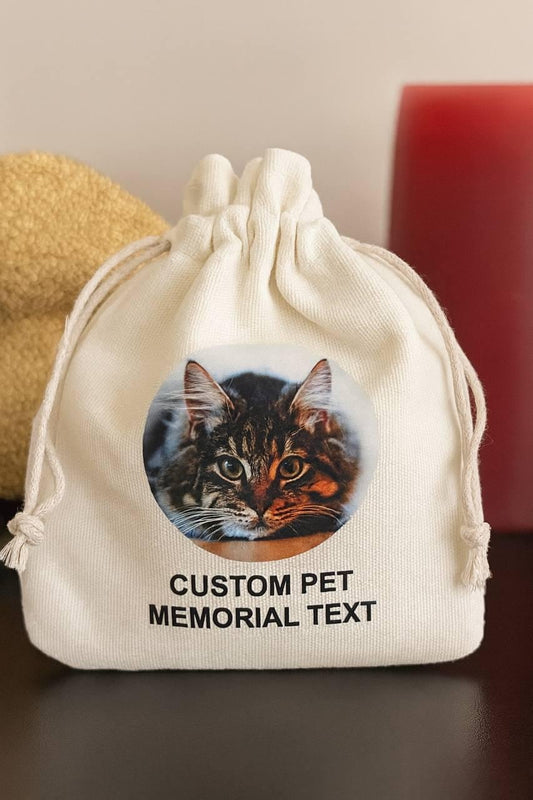 Personalized Velvet Pet Cremation Ashes Bag: Memorial Keepsake