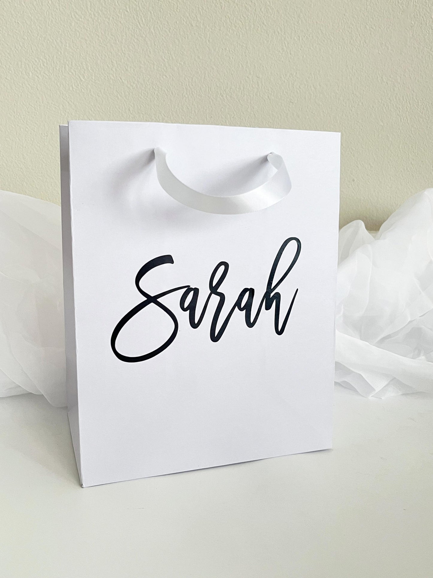 Custom Gift Paper Shopping Bags - Custome Gift Bags  -Wedding Gift Bag - Custom Bridal Party Gift bag -Wedding Bags 8x5x10